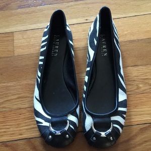 Ralph Lauren Abigale II Zebra ballet flats 7.5